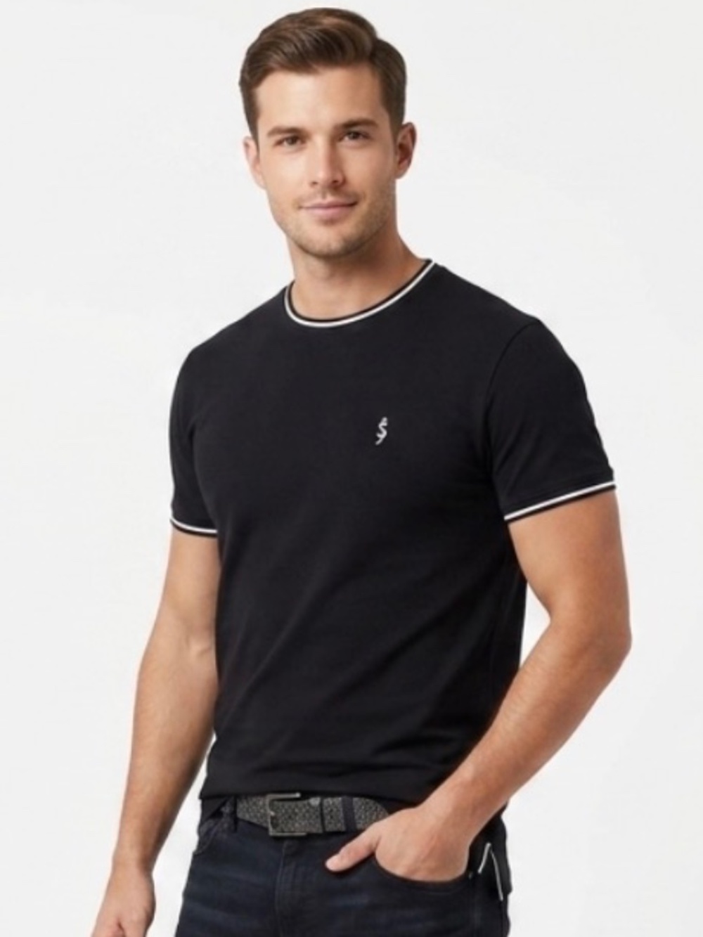 SCOTT JAMES BLACK T SHIRT